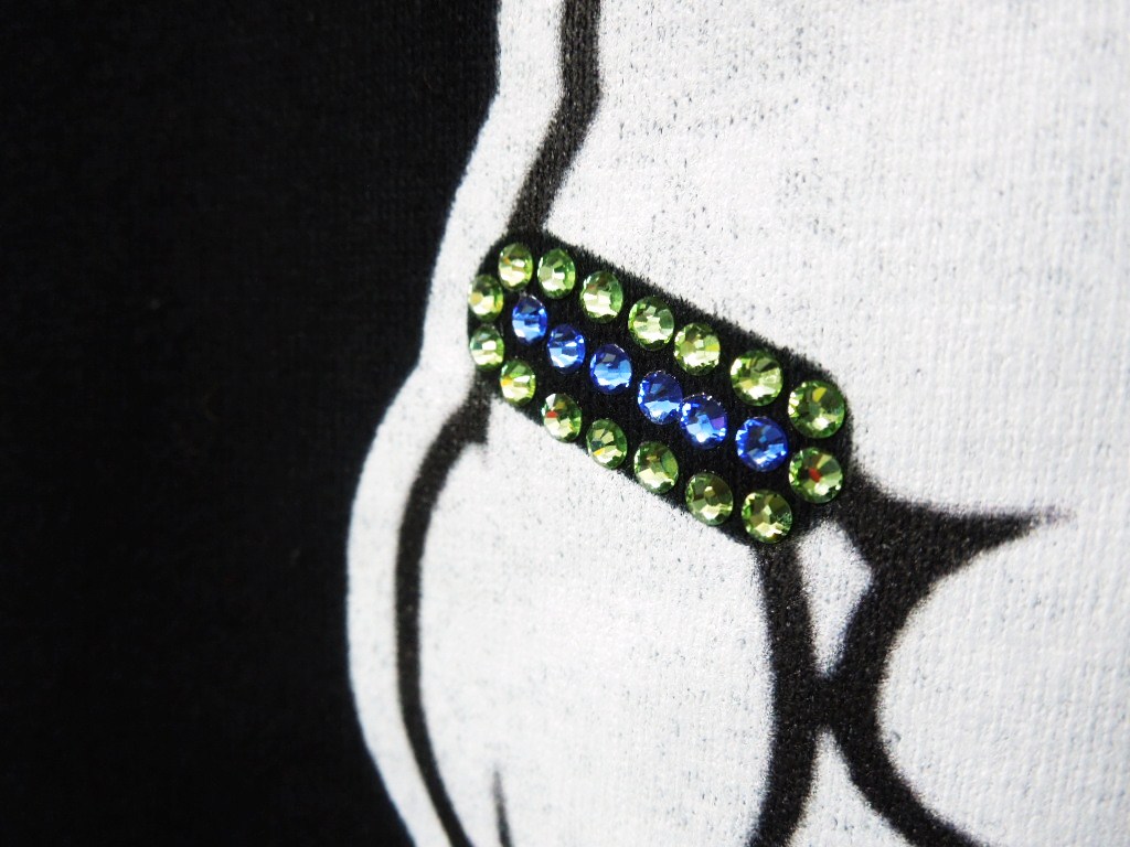 LA Hand Swarovski Long T-shirt ��lack