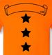 ڸʡThree Star Vivid Orange T-shirt 