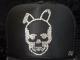 Skull Bunny Swarovski Full Custom Cap Black