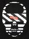 Skull Black & White Line T Shirt Black