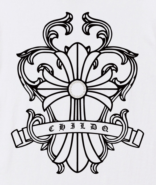 Design Cross Rhinestone T-shirt White