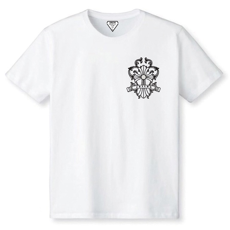 Design Cross Rhinestone T-shirt White