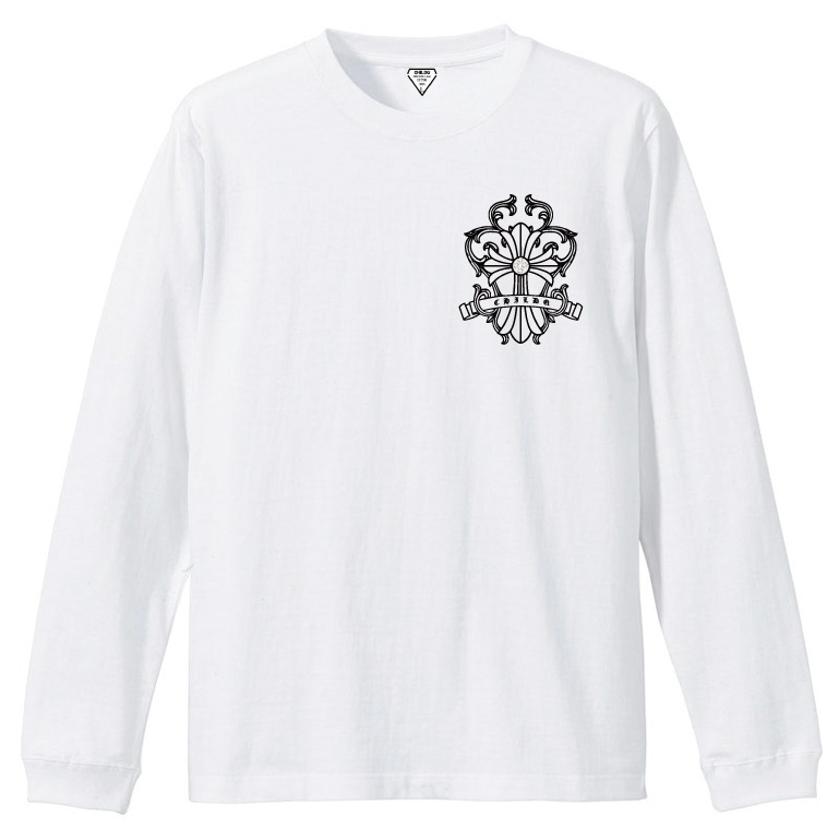 Design Cross Rhinestone T-shirt White
