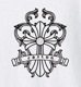 Design Cross Rhinestone T-shirt White