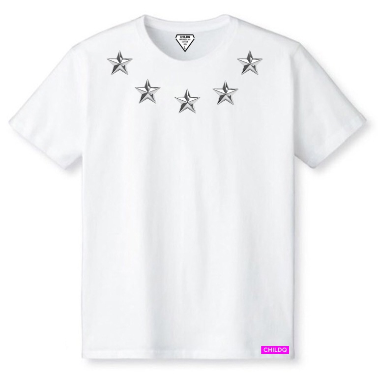 Metallic Five Star T-shirt White