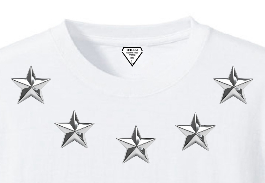 Metallic Five Star T-shirt White