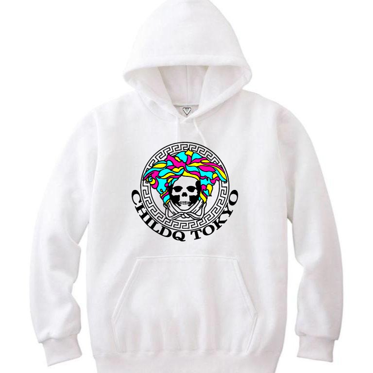 Skull Medusa Hoodie White