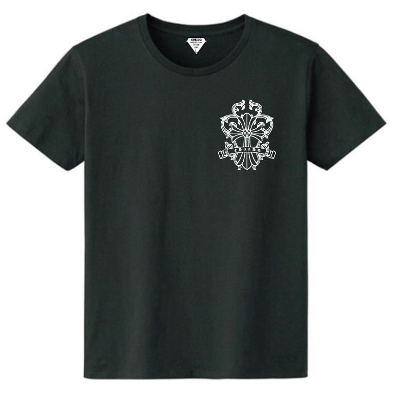 Design Cross Rhinestone T-shirt Black