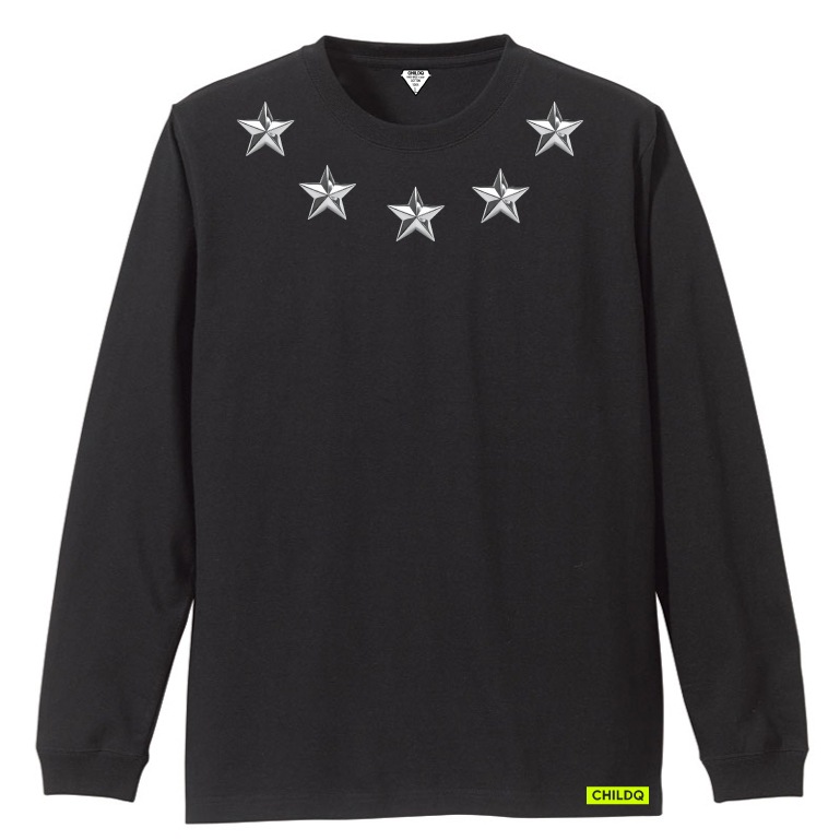 Metallic Five Star T-shirt Black