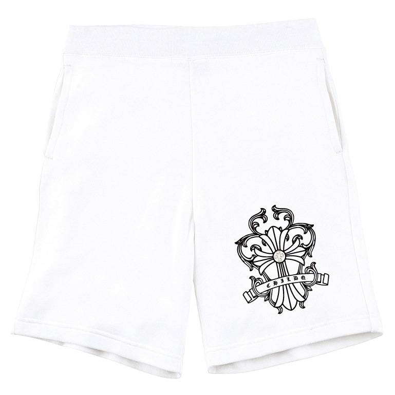 Design Cross Rhinestone pants White