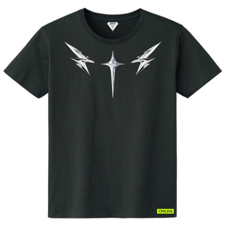 Metallic emblem T-shirt Black