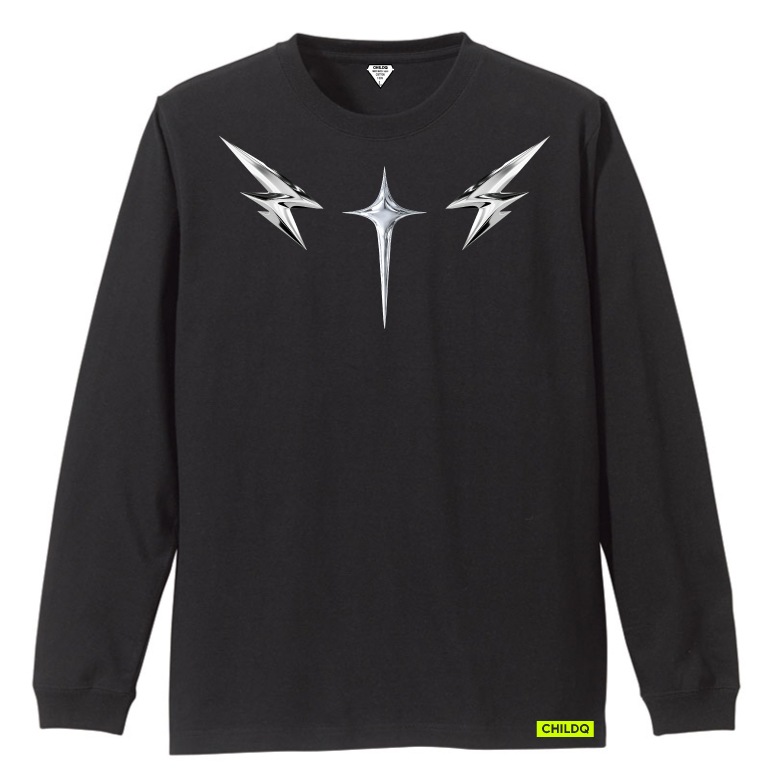 Metallic emblem T-shirt Black