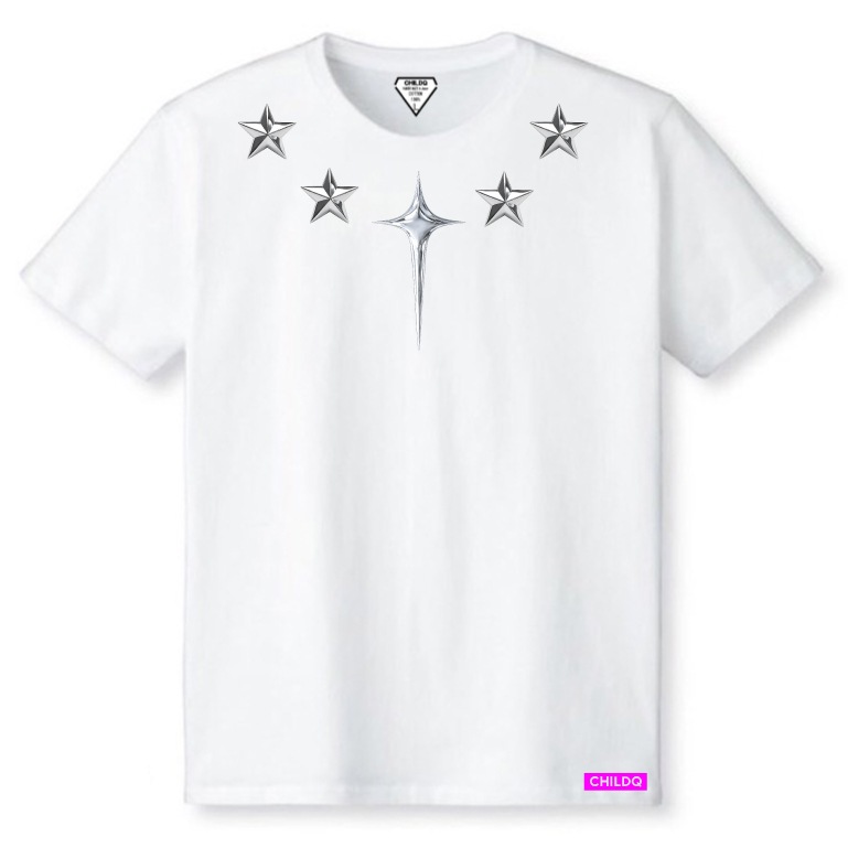 Metallic Starr emblem T-shirt White