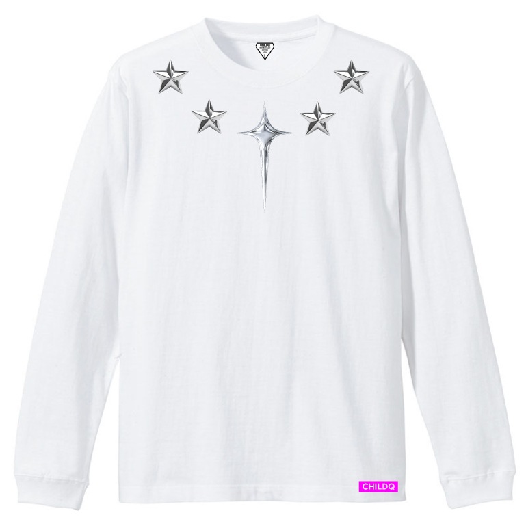 Metallic Starr emblem T-shirt White