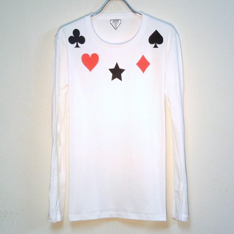 Trumpet mark neck Long T-shirt��White