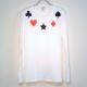 Trumpet mark neck Long T-shirt��White