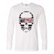 Skull Tattoo Girl NO.28 Long T-shirt White