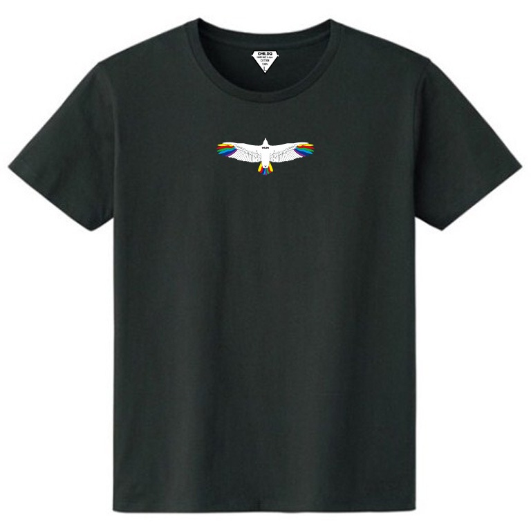 Rainbow Eagle T-shirt Black