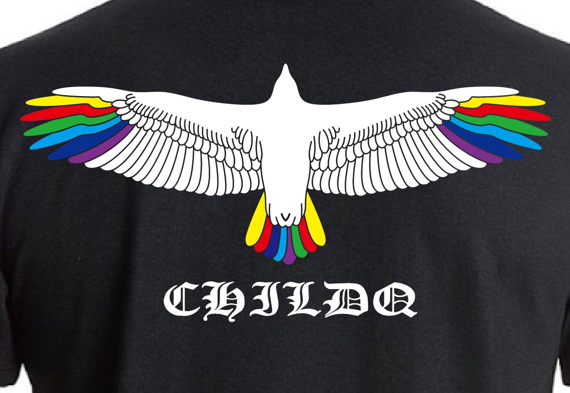 Rainbow Eagle T-shirt Black