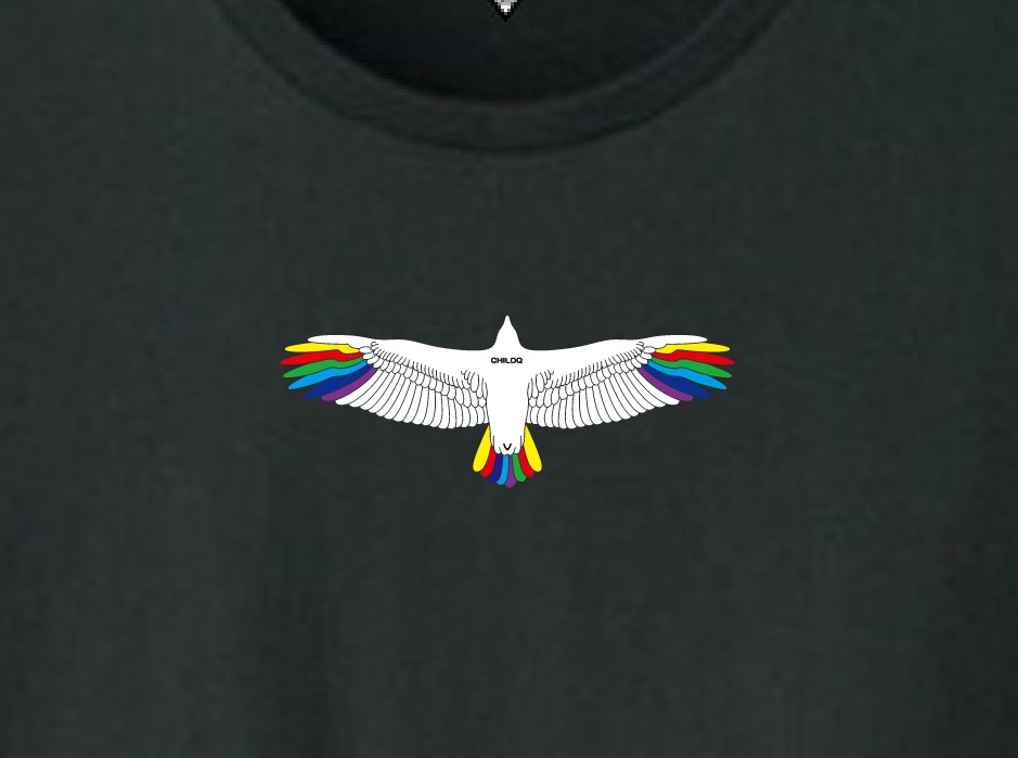 Rainbow Eagle T-shirt Black