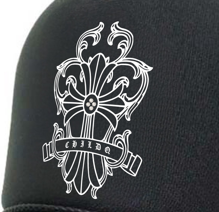 Design Cross Rhinestone cap Black