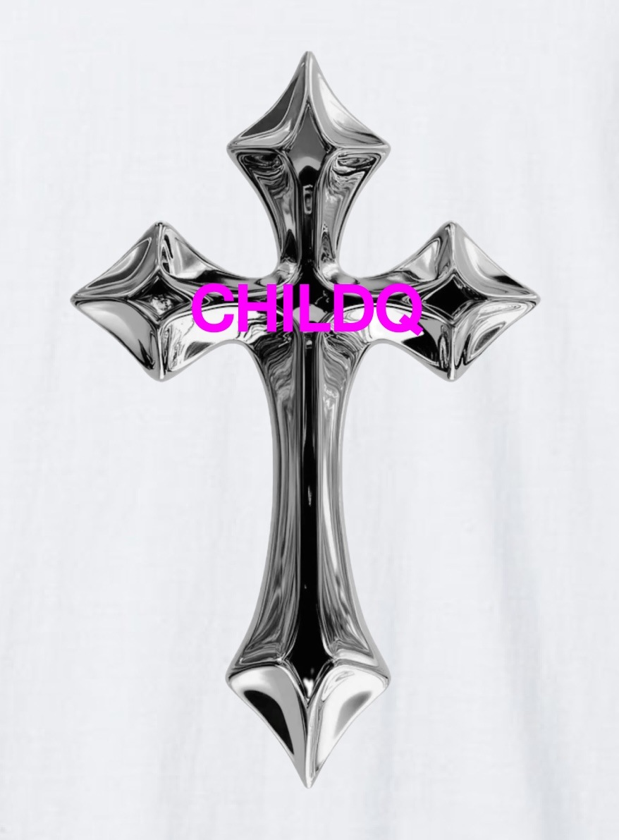 metallic cross T-shirt white
