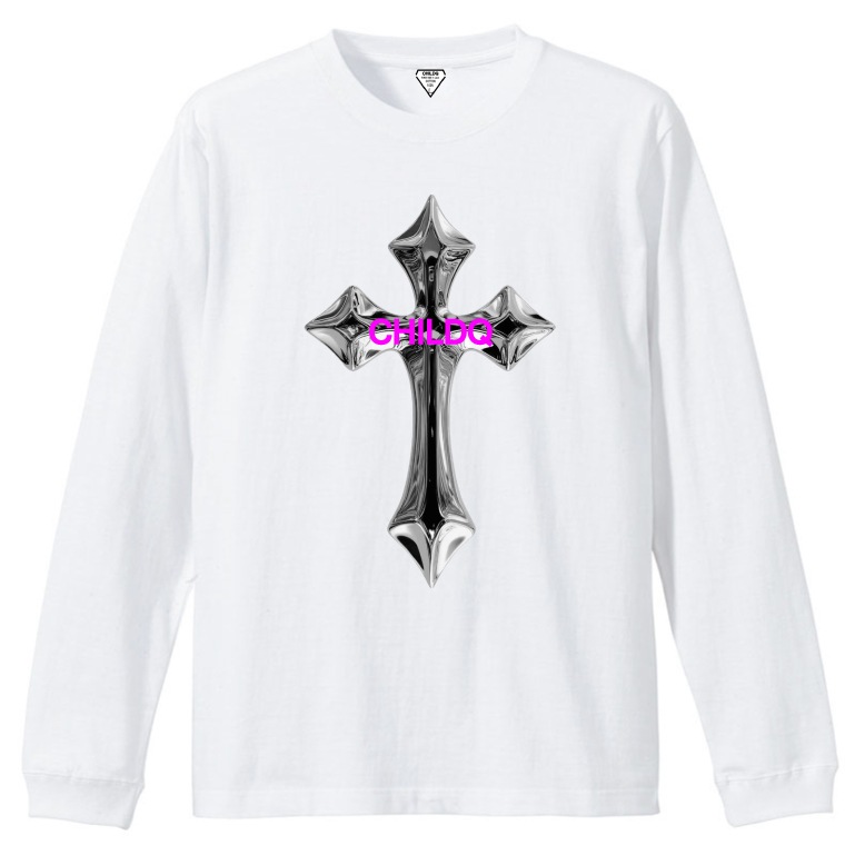 metallic cross T-shirt white