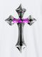 metallic cross T-shirt white