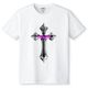 metallic cross T-shirt white