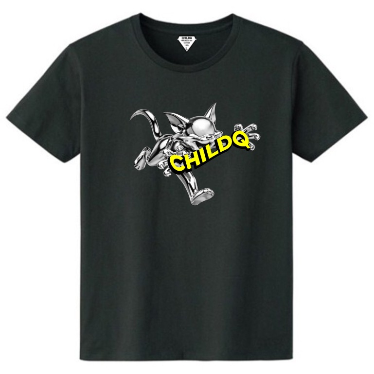 Metallic CAT T-shirt Black