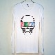 Skull Tattoo Girl NO.24 Long T-shirt White