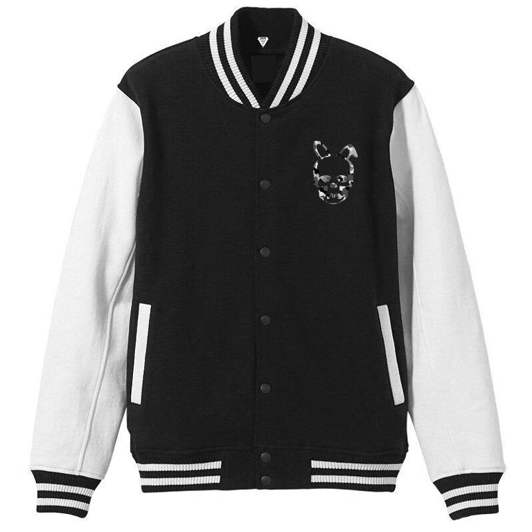 �ڿ��̸����ʡ�Skull Bunny Camouflage Stadium Jacket Black