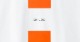 Vivid orange Line T-shirt White