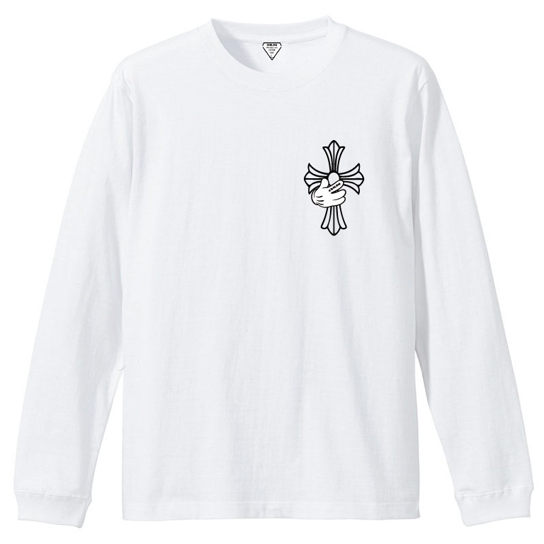Cross hand T-shirt white