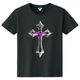 metallic cross T-shirt Black
