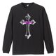 metallic cross T-shirt Black