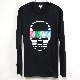 Skull Tattoo Girl NO.24 Long T-shirt Black