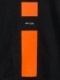 Vivid orange Line T-shirt Black