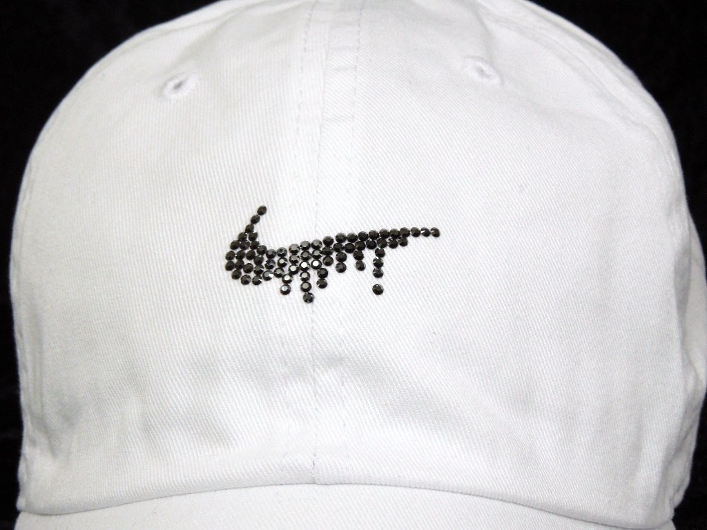 Parody Melt Mark Swarovski Cotton Low Cap White