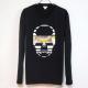 Skull Tattoo Girl NO.21 Long T-shirt��Black