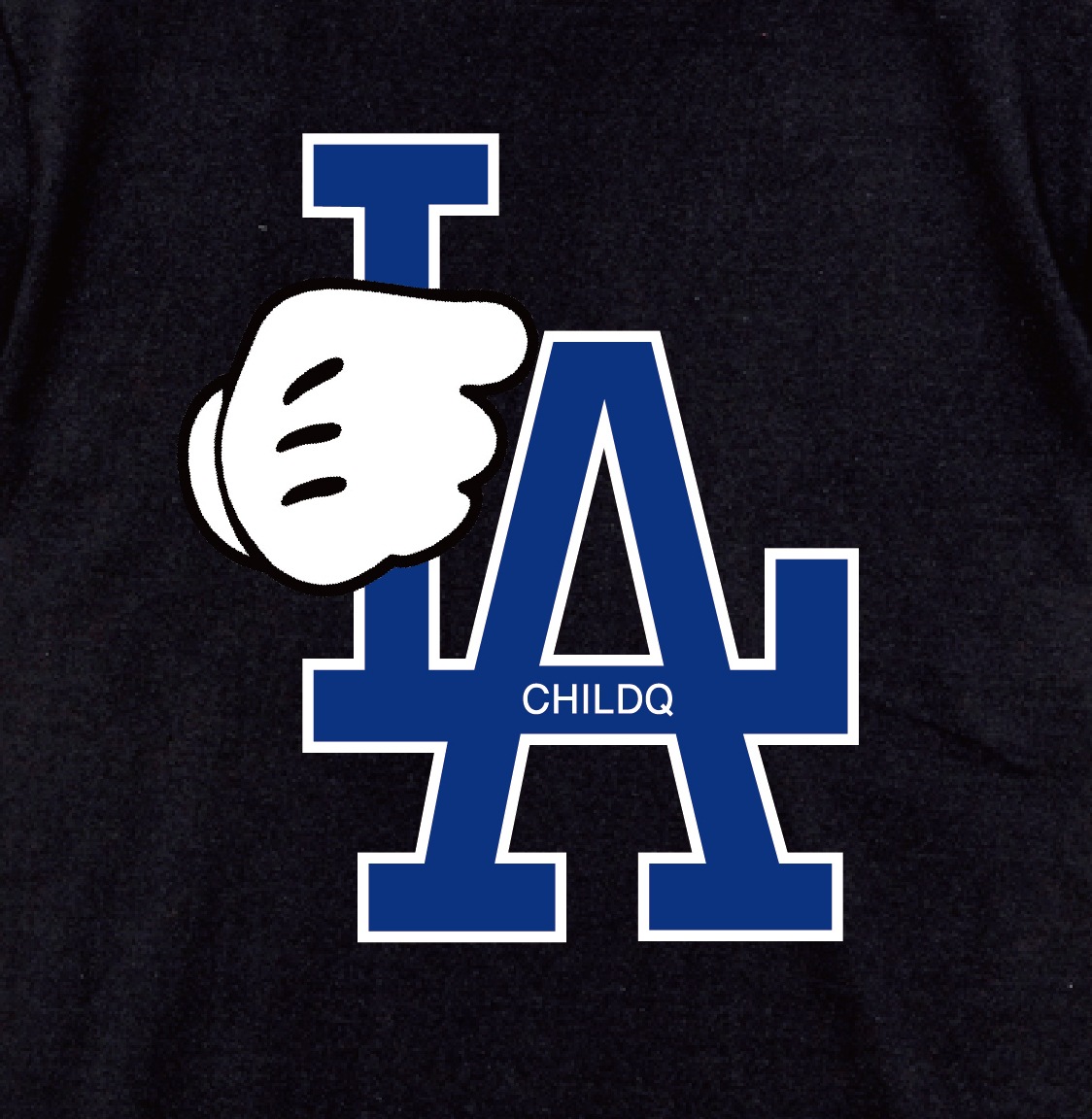 LA hand T-shirt Black