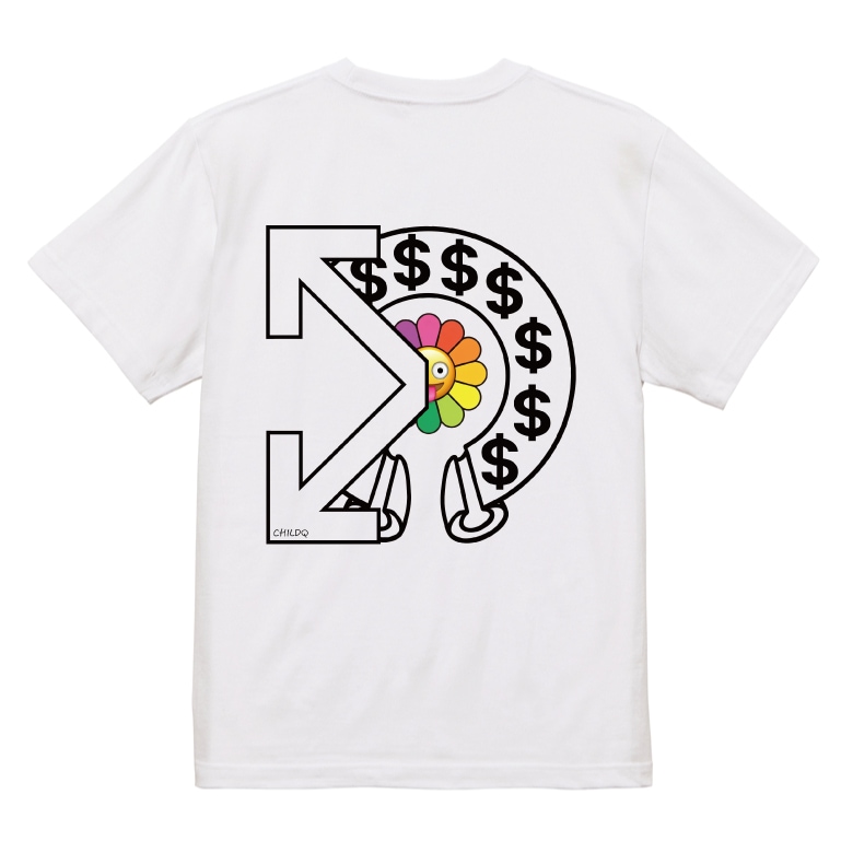 Flower style T-shirt white