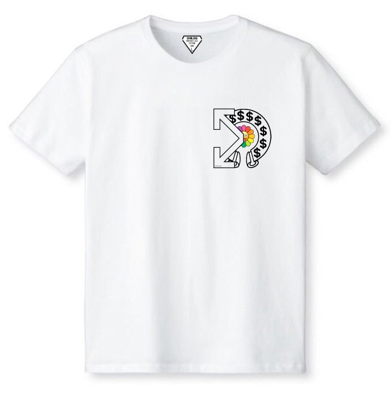 Flower style T-shirt white