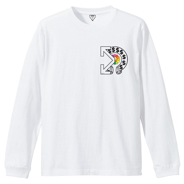 Flower style T-shirt white