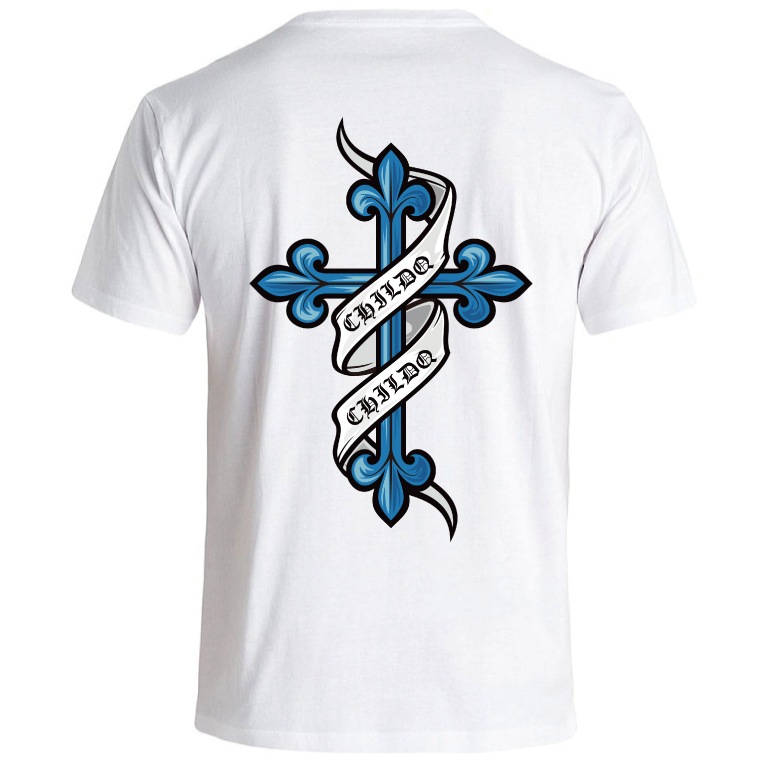 Old tattoo cross T-shirt White