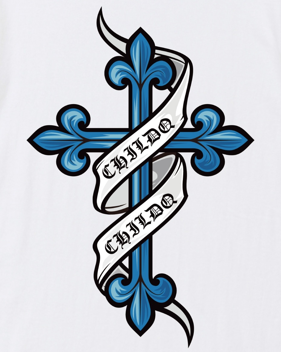 Old tattoo cross T-shirt White