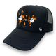 Three cross Crystal Camouflage Orange cap Black