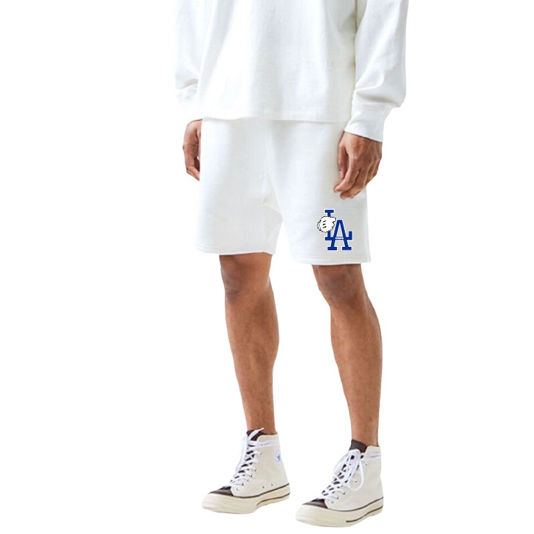 LA hand half pants white