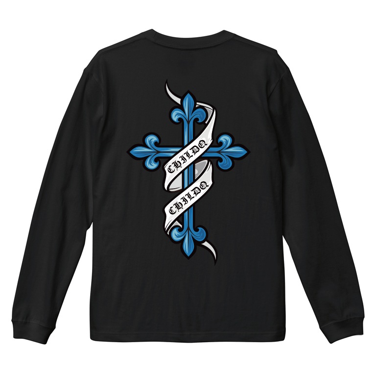 Old tattoo cross T-shirt Black