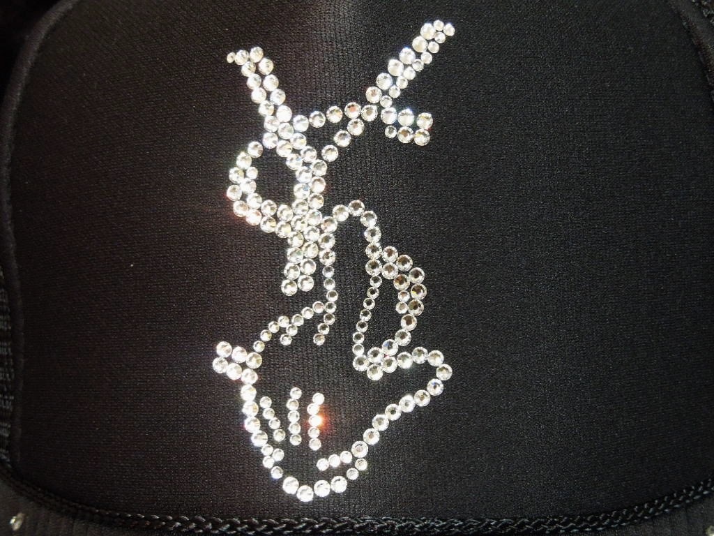 Parody Hand Swarovski Full Custom Cap Black